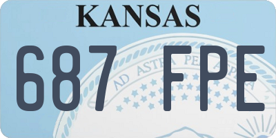 KS license plate 687FPE