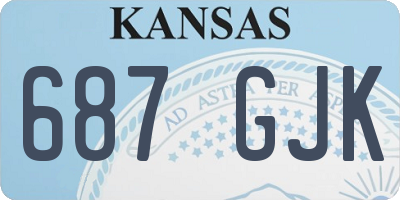 KS license plate 687GJK