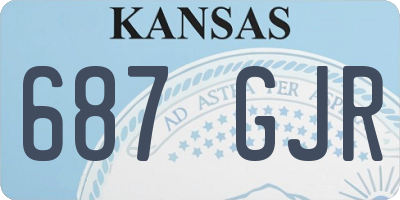 KS license plate 687GJR