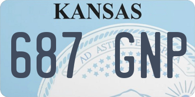 KS license plate 687GNP