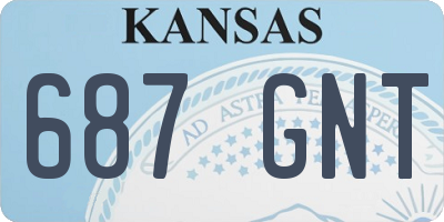 KS license plate 687GNT