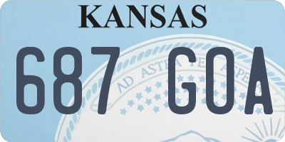 KS license plate 687GOA