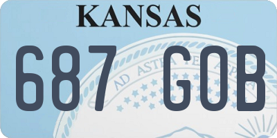 KS license plate 687GOB