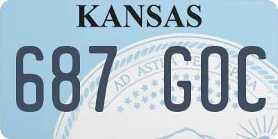 KS license plate 687GOC