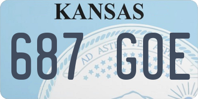 KS license plate 687GOE