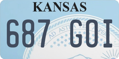 KS license plate 687GOI