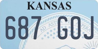 KS license plate 687GOJ