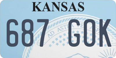 KS license plate 687GOK