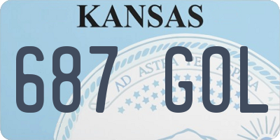 KS license plate 687GOL