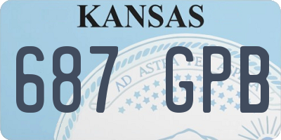 KS license plate 687GPB