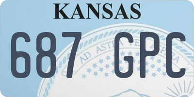 KS license plate 687GPC