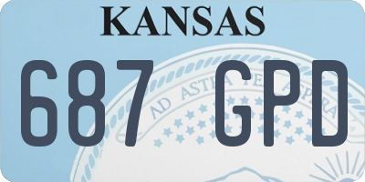 KS license plate 687GPD