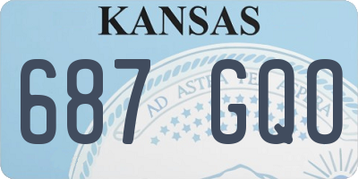 KS license plate 687GQO