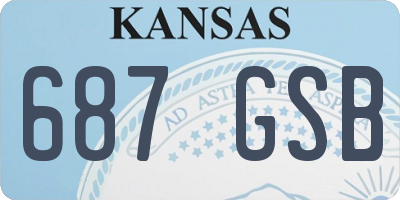 KS license plate 687GSB
