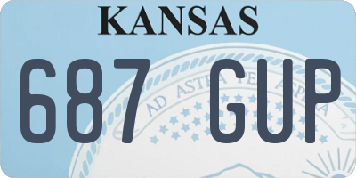 KS license plate 687GUP