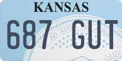 KS license plate 687GUT