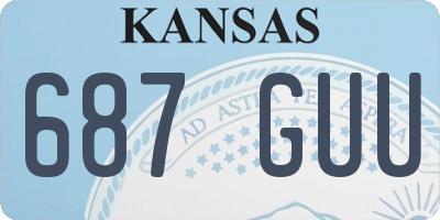 KS license plate 687GUU