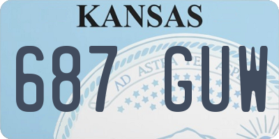 KS license plate 687GUW