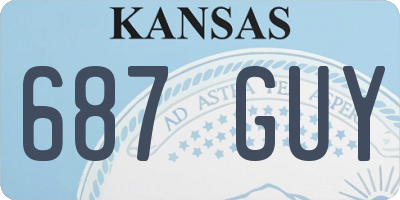 KS license plate 687GUY