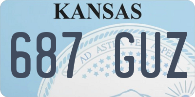 KS license plate 687GUZ