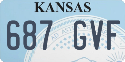 KS license plate 687GVF