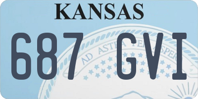 KS license plate 687GVI