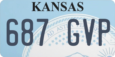 KS license plate 687GVP