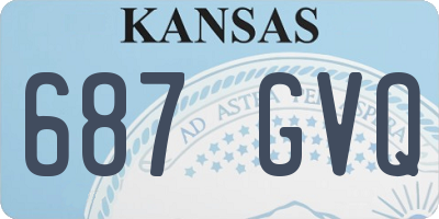 KS license plate 687GVQ