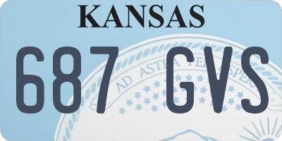 KS license plate 687GVS