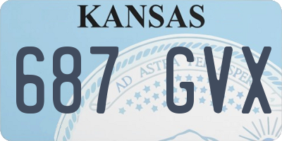 KS license plate 687GVX