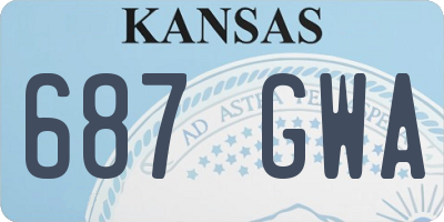 KS license plate 687GWA