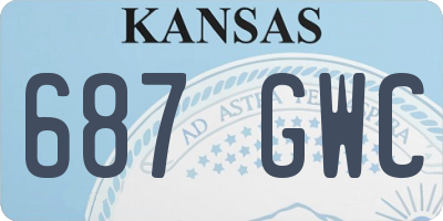 KS license plate 687GWC