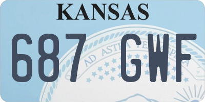 KS license plate 687GWF