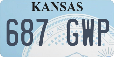 KS license plate 687GWP