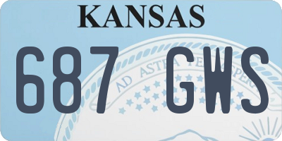 KS license plate 687GWS