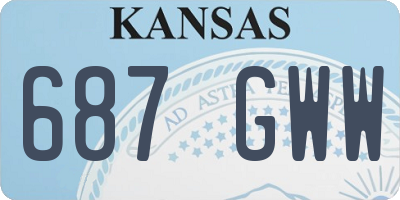 KS license plate 687GWW