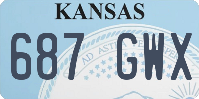 KS license plate 687GWX