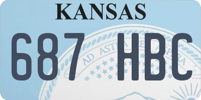 KS license plate 687HBC