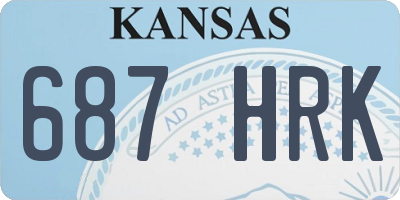 KS license plate 687HRK