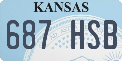 KS license plate 687HSB
