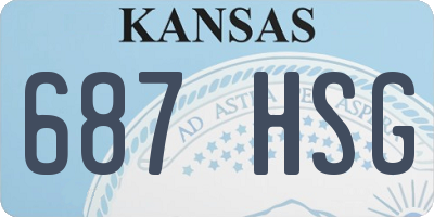 KS license plate 687HSG