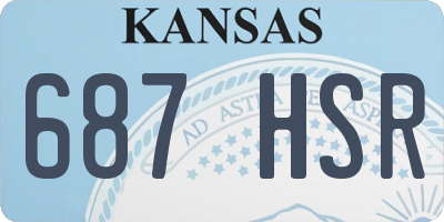 KS license plate 687HSR