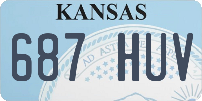 KS license plate 687HUV