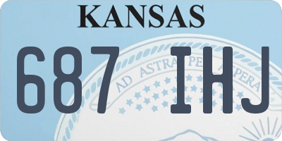 KS license plate 687IHJ