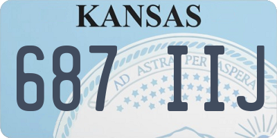 KS license plate 687IIJ