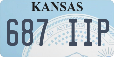 KS license plate 687IIP