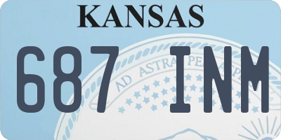 KS license plate 687INM
