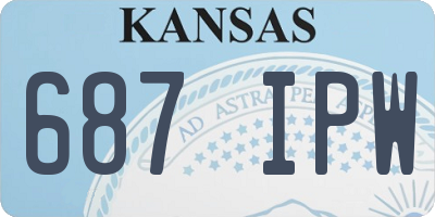 KS license plate 687IPW