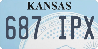 KS license plate 687IPX