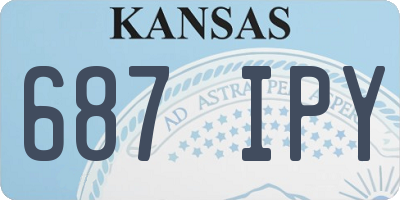 KS license plate 687IPY